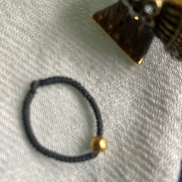 HANDMADE BEAD SOLITARY 24K GOLD BEAD DELICATE Ring UBER RARE GORG MAJESTIC